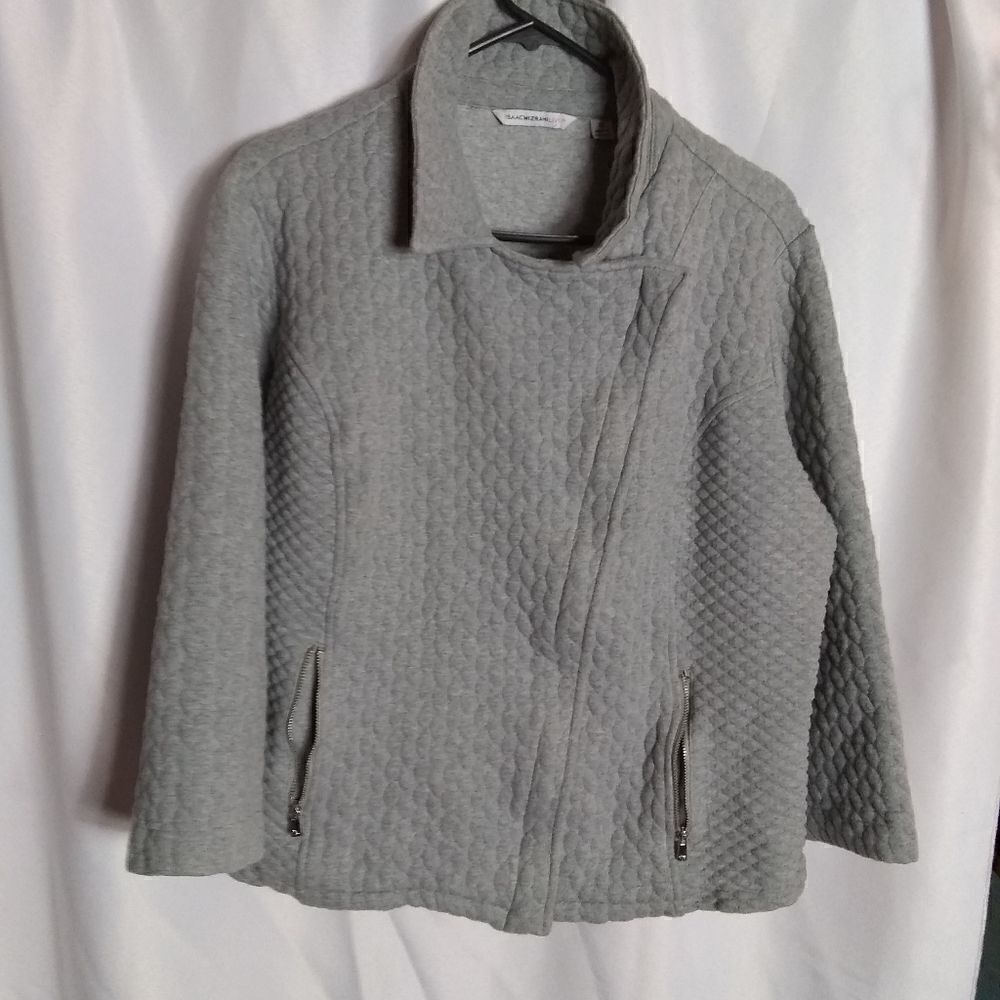 Isaac Mizrahi zip front jacket